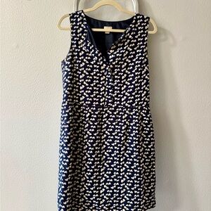 J. Crew Navy and Cream Mini Dress
